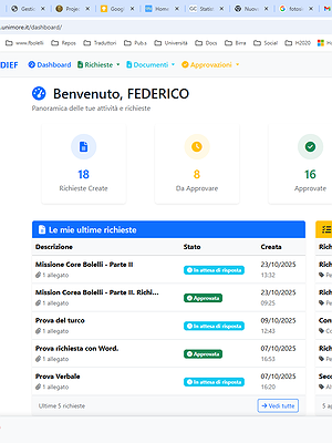 Gestione Richieste DIEF